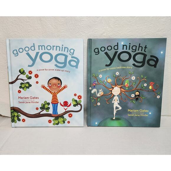 Good Morning / Night Yoga Miriam Gates Childrens Books Wellness Story - Picture 1 of 8